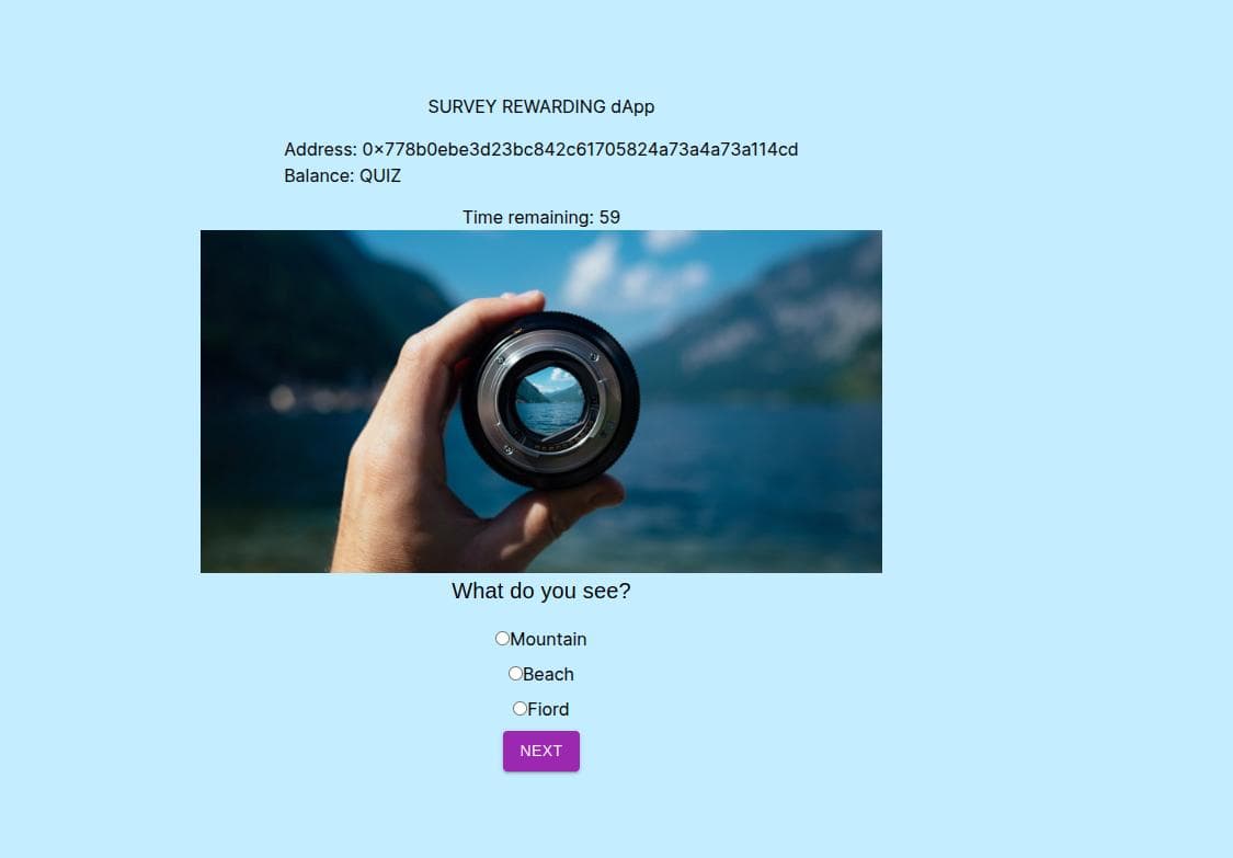 Coin Rewarding dApp